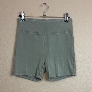 Free People Movement | Sage Mineral Wash Biker Shorts S Stretch High Rise